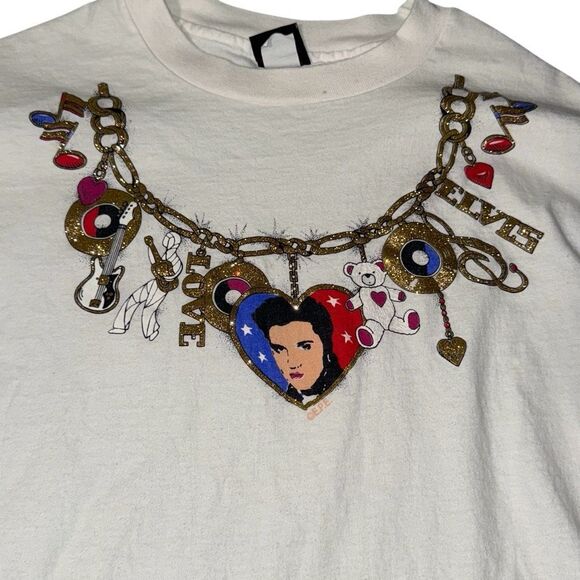 Vintage‎ Elvis Presley Diamond Dust Tee XL Single Stitch Graphic - Picture 5 of 6